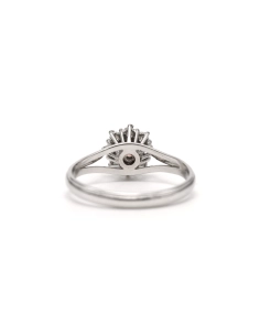 Bague contemporaine en or blanc 18 carats sertie de diamants taille "brillant" (+- 0.36 ct) - 4