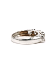 Bague contemporaine en argent 925 sertie de zirconiums - 5