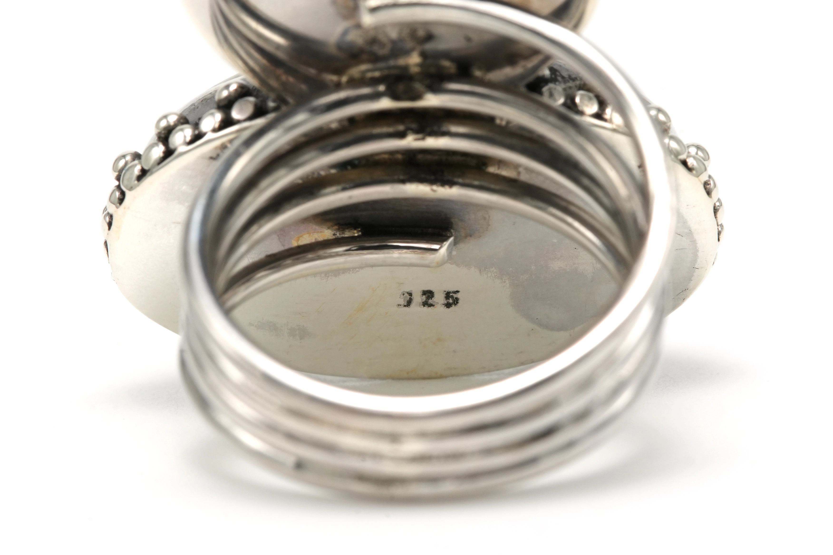 Bague contemporaine en argent 925 sertie de quartz-rutilé - 7