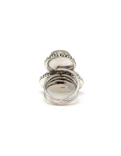 Bague contemporaine en argent 925 sertie de quartz-rutilé - 4