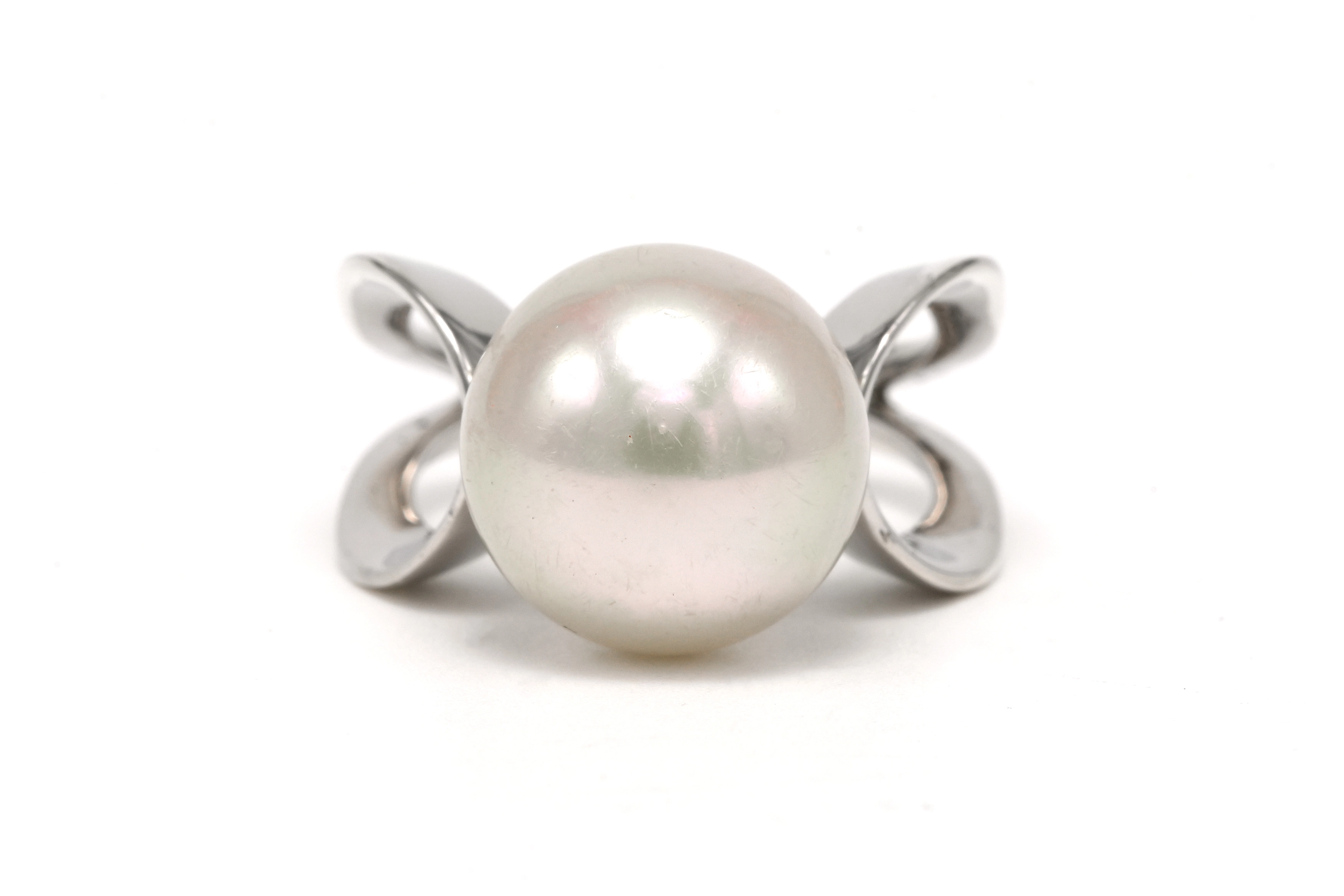 Bague contemporaine en argent 925 sertie d'une perle - 1