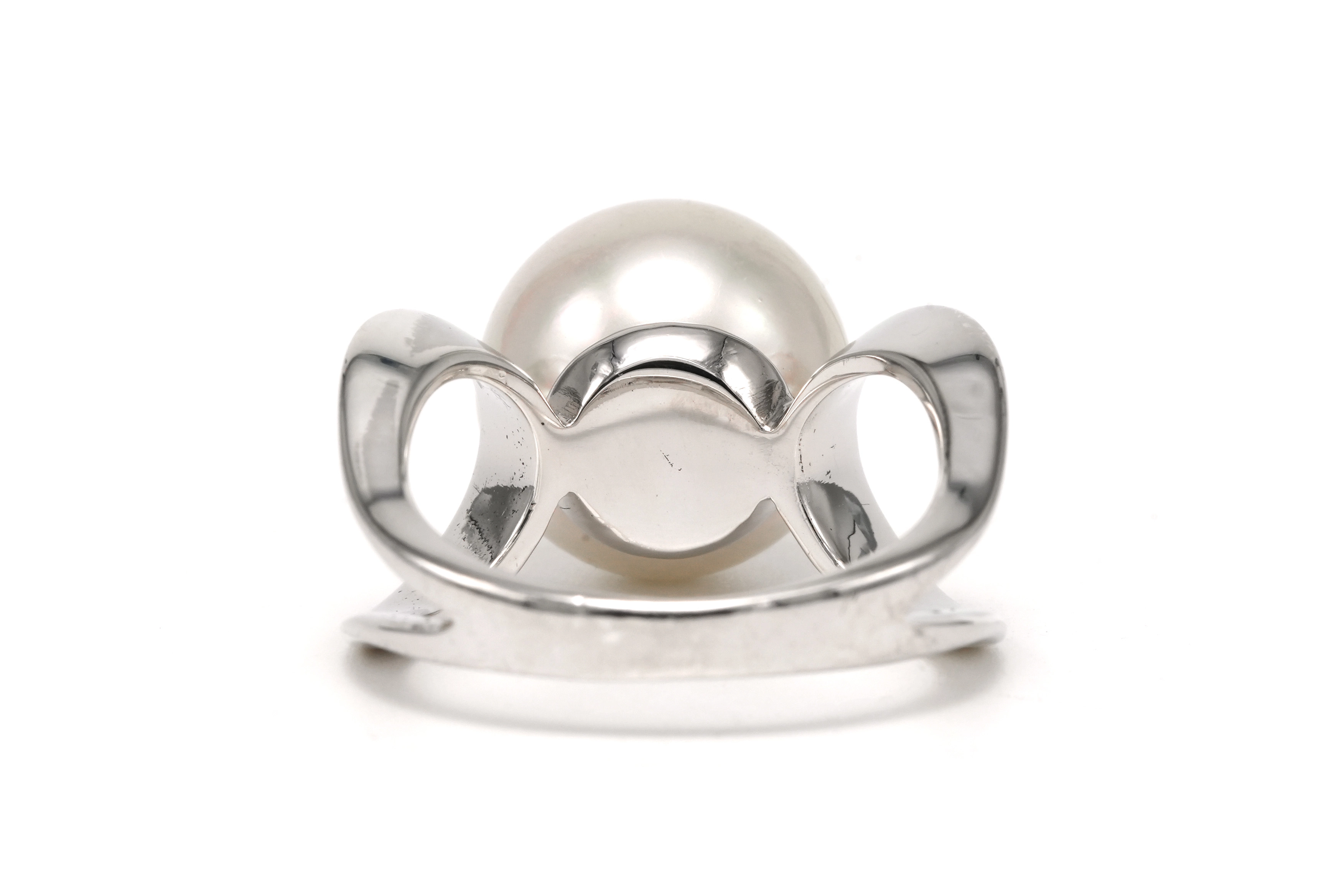 Bague contemporaine en argent 925 sertie d'une perle - 4