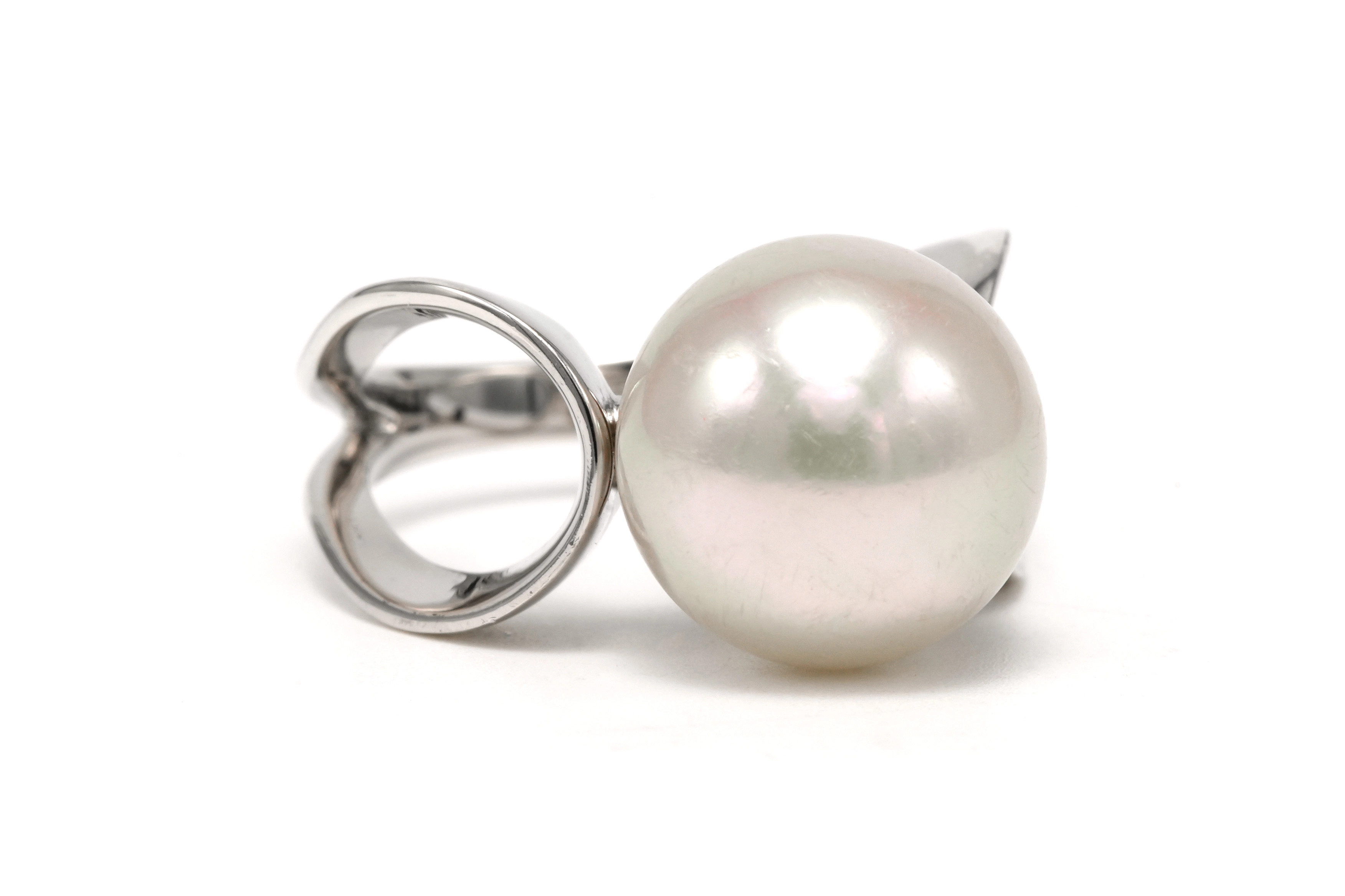 Bague contemporaine en argent 925 sertie d'une perle - 6