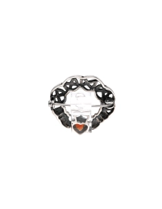Broche contemporaine en argent 925 sertie d'un grenat - 4