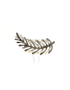 Broche Art Déco en argent 835 sertie de marcassites - 6