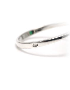 Bague Années 70 en argent 925 sertie d'une chrysoprase et de marcassites - 7