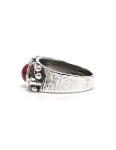 Bague Années 70 en argent 925 sertie d'une rhodochrosite - 3