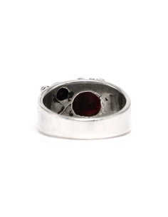 Bague Années 70 en argent 925 sertie d'une rhodochrosite - 4
