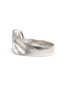 Bague Années 70 en argent 925 sertie d'un zirconium - 3