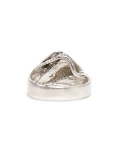 Bague Années 70 en argent 925 sertie d'un zirconium - 4