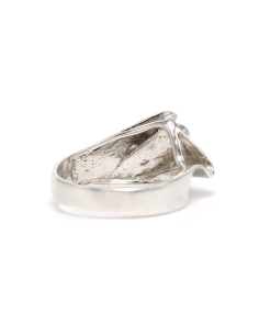 Bague Années 70 en argent 925 sertie d'un zirconium - 5