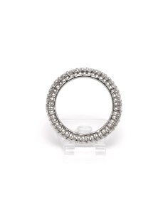 Bague contemporaine en or blanc 18 carats sertie de diamants taille "brillant" (+-1.60ct) - 4