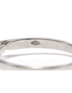 Bague contemporaine en or blanc 18 carats sertie d'un diamant taille "brillant" (+-0.40ct) - 7