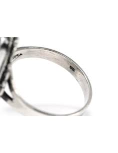 Bague contemporaine en argent 925 sertie d'une turquoise - 7