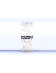 Bracelet "Manchette" Victorienne (1850), Grande Bretagne, argent 925 gravée main-The Vintage Workshop