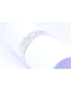 Bracelet "Manchette" Victorienne (1850), Grande Bretagne, argent 925 gravée main-The Vintage Workshop
