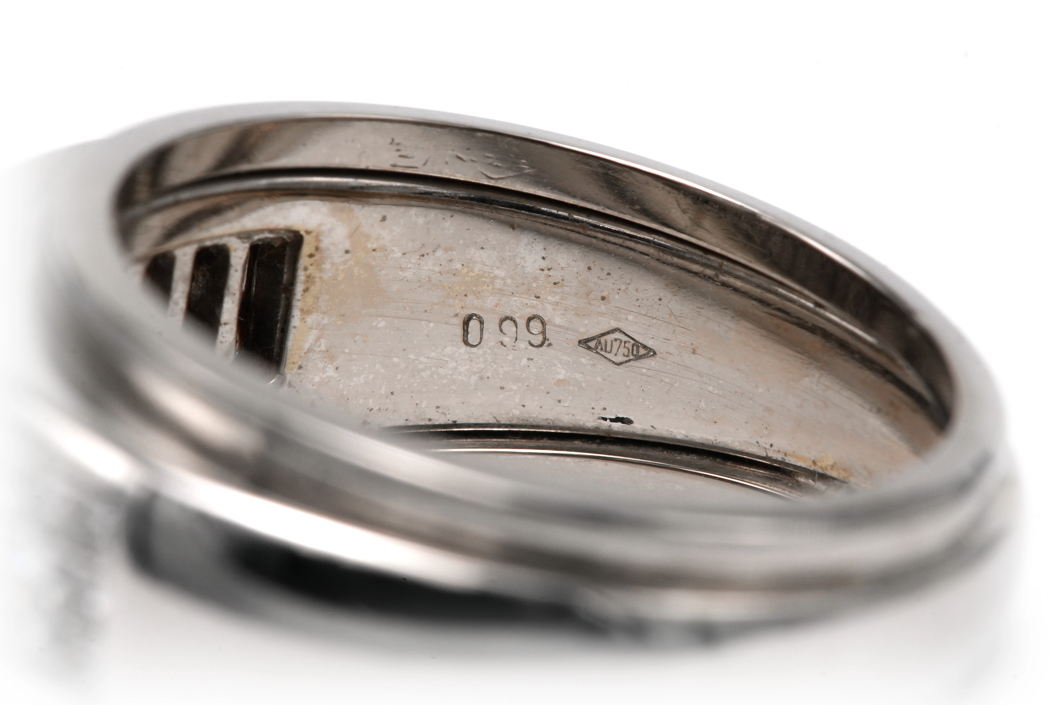 Bague contemporaine en or blanc 18 carats sertie de diamants taille "brillant" (+-0.45ct) - 7