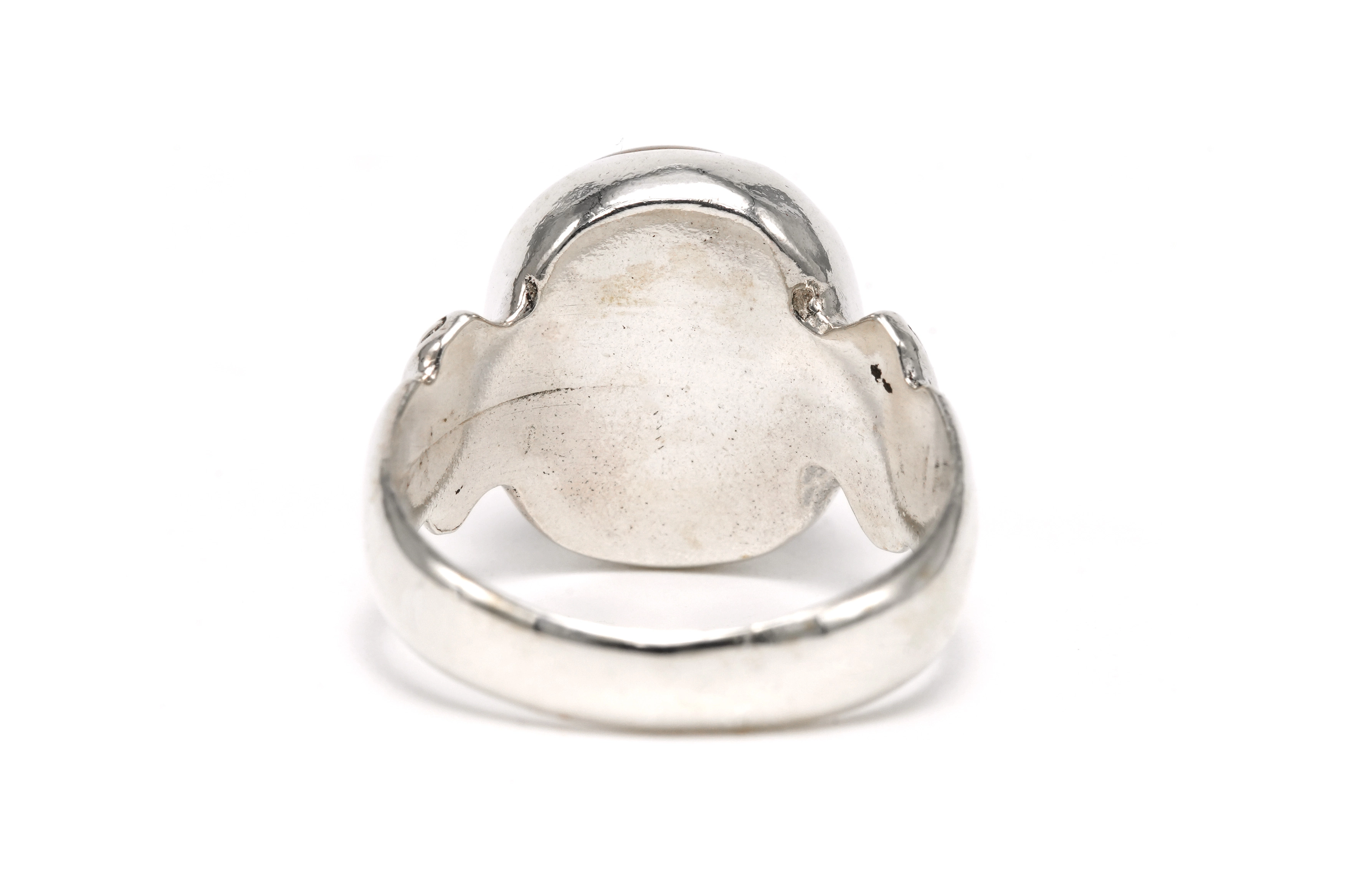 Bague Années 70 en argent 925 sertie d'une agathe - 4