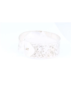 Bracelet "Manchette" Victorienne (1850), Grande Bretagne, argent 925 gravée main-The Vintage Workshop