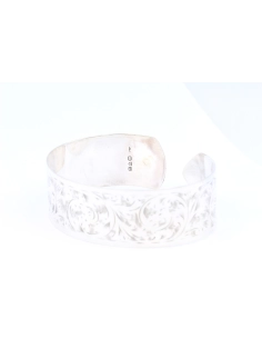 Bracelet "Manchette" Victorienne (1850), Grande Bretagne, argent 925 gravée main-The Vintage Workshop