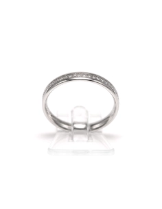 Bague contemporaine Tiffany & Co. en or blanc 18 carats sertie de diamants taille "brillant" (+-0.36ct) - 2