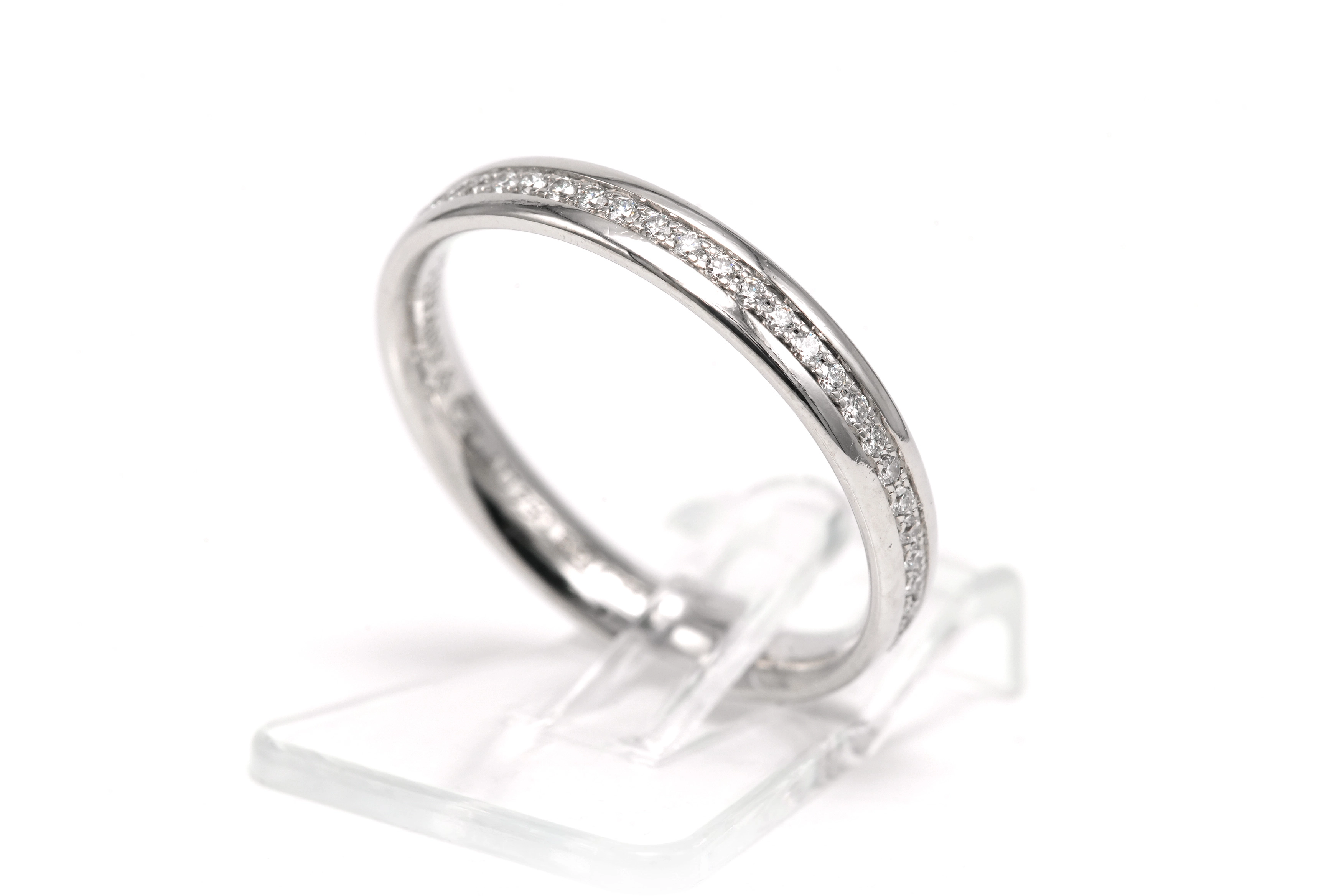 Bague contemporaine Tiffany & Co. en or blanc 18 carats sertie de diamants taille "brillant" (+-0.36ct) - 3