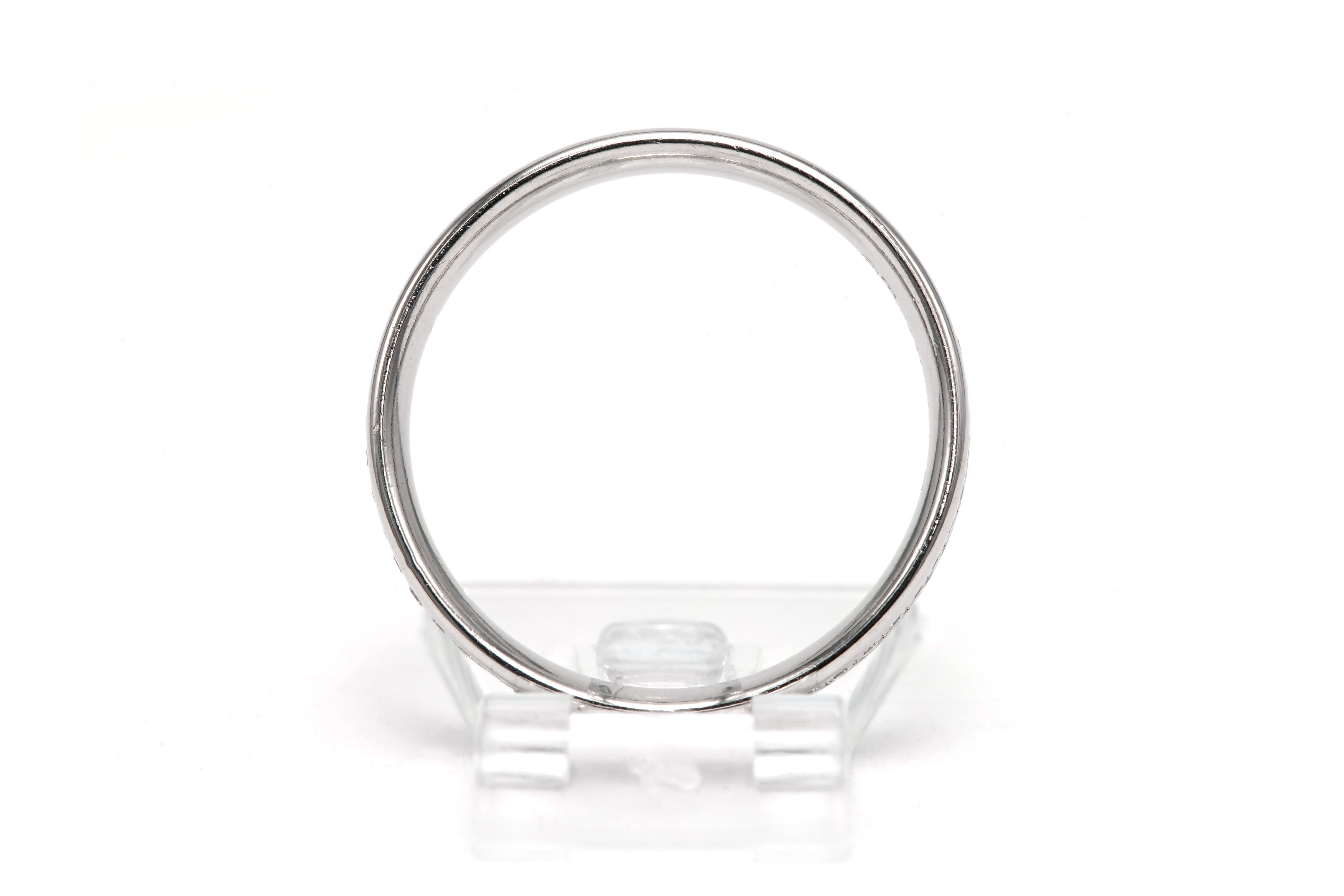 Bague contemporaine Tiffany & Co. en or blanc 18 carats sertie de diamants taille "brillant" (+-0.36ct) - 5