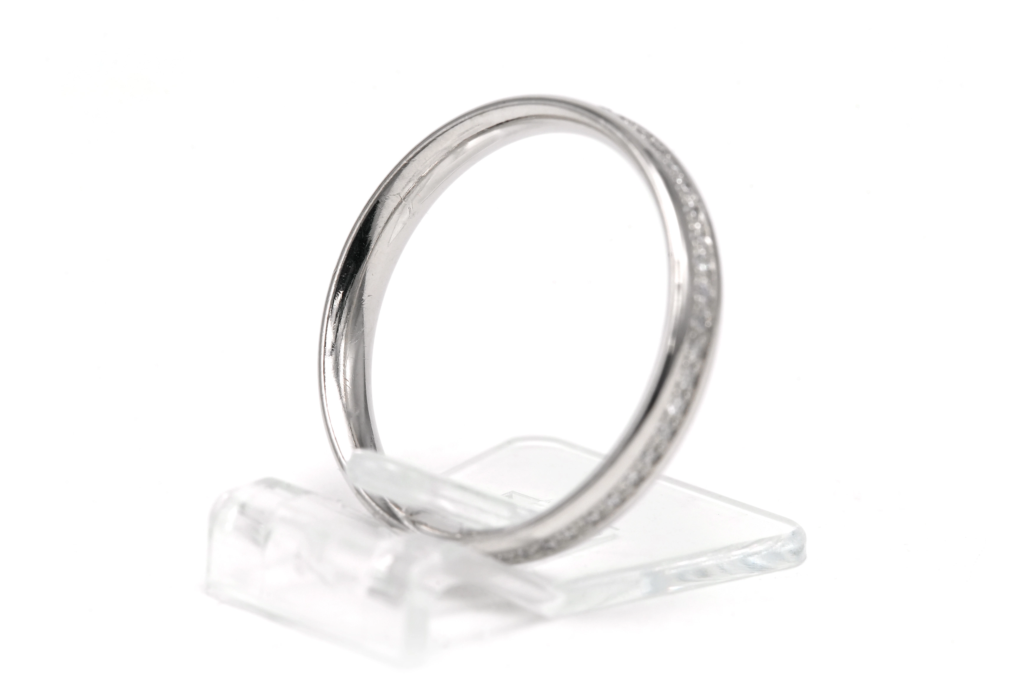 Bague contemporaine Tiffany & Co. en or blanc 18 carats sertie de diamants taille "brillant" (+-0.36ct) - 6