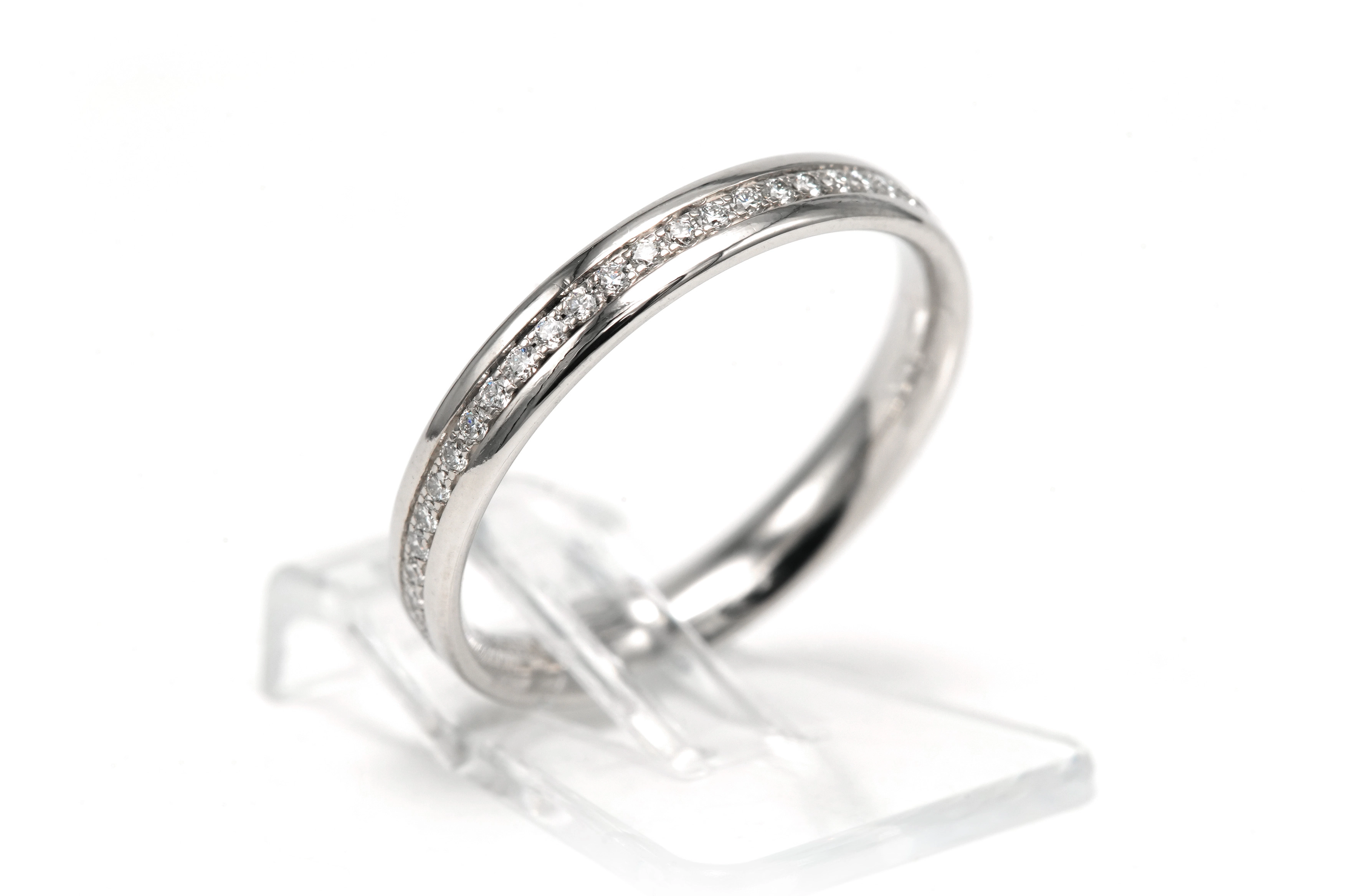 Bague contemporaine Tiffany & Co. en or blanc 18 carats sertie de diamants taille "brillant" (+-0.36ct) - 7