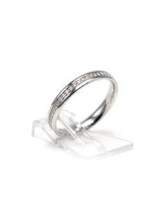 Bague contemporaine Tiffany & Co. en or blanc 18 carats sertie de diamants taille "brillant" (+-0.36ct) - 7