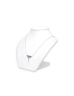 Collier contemporain en or blanc 18 carats serti de rubis et de diamants taille "brillant" (+-0.10ct) - 3