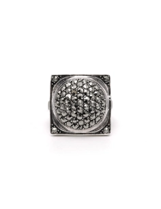 Bague Art Déco en argent sertie de marcassites - 1