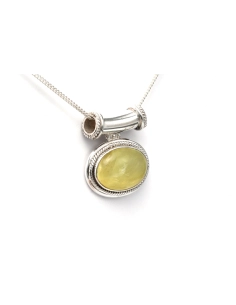 Pendentif contemporain en argent 925 serti d'un quartz - 2