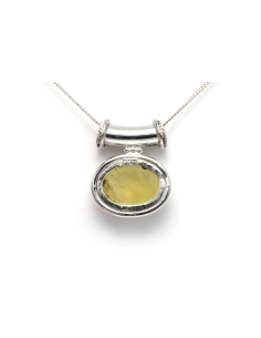 Pendentif contemporain en argent 925 serti d'un quartz - 4