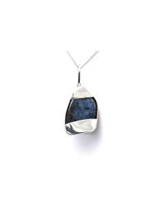 Pendentif Années 70 en argent serti d'un oeil de tigre - 4