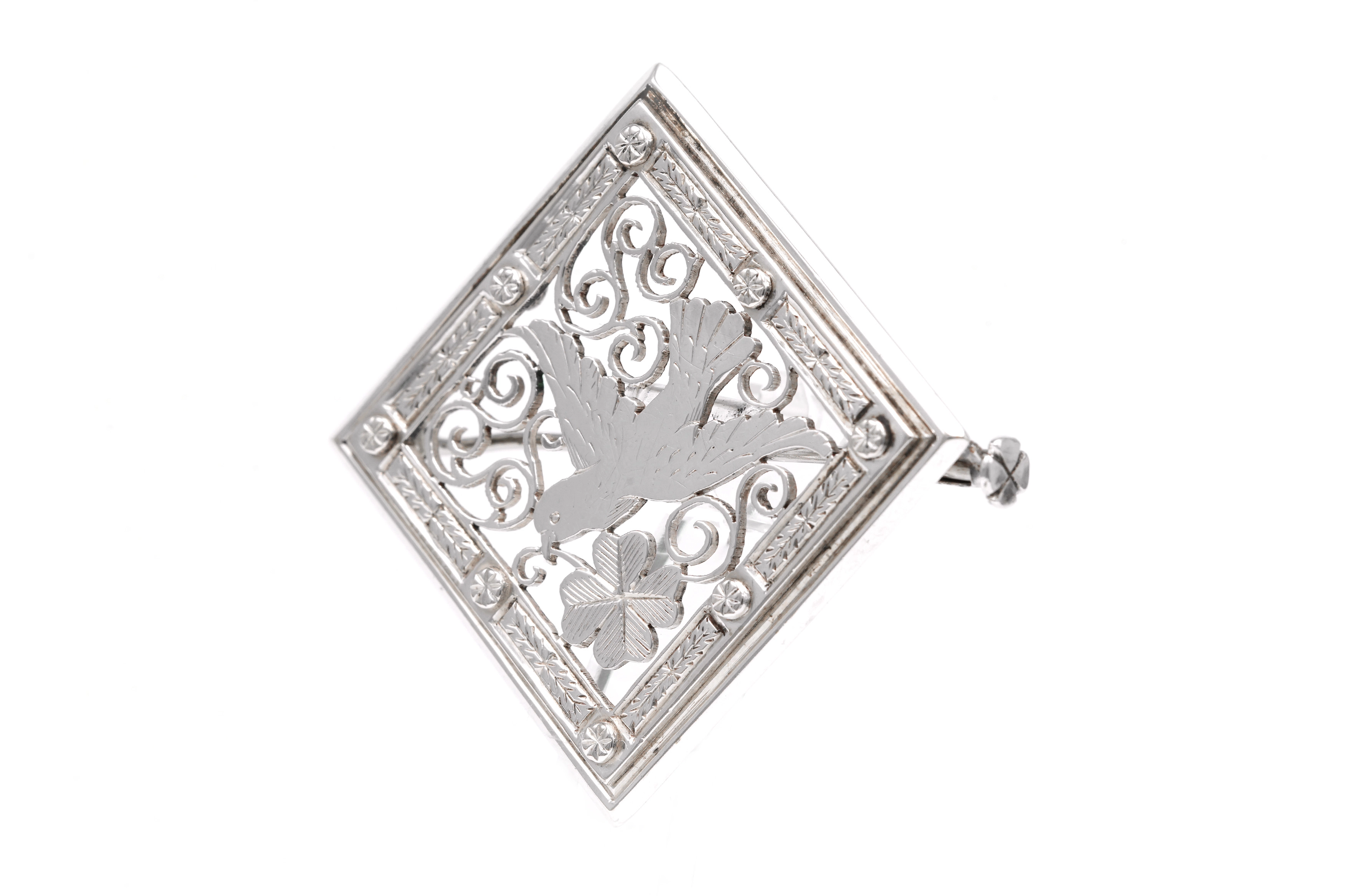 Broche Art Déco en argent - 1