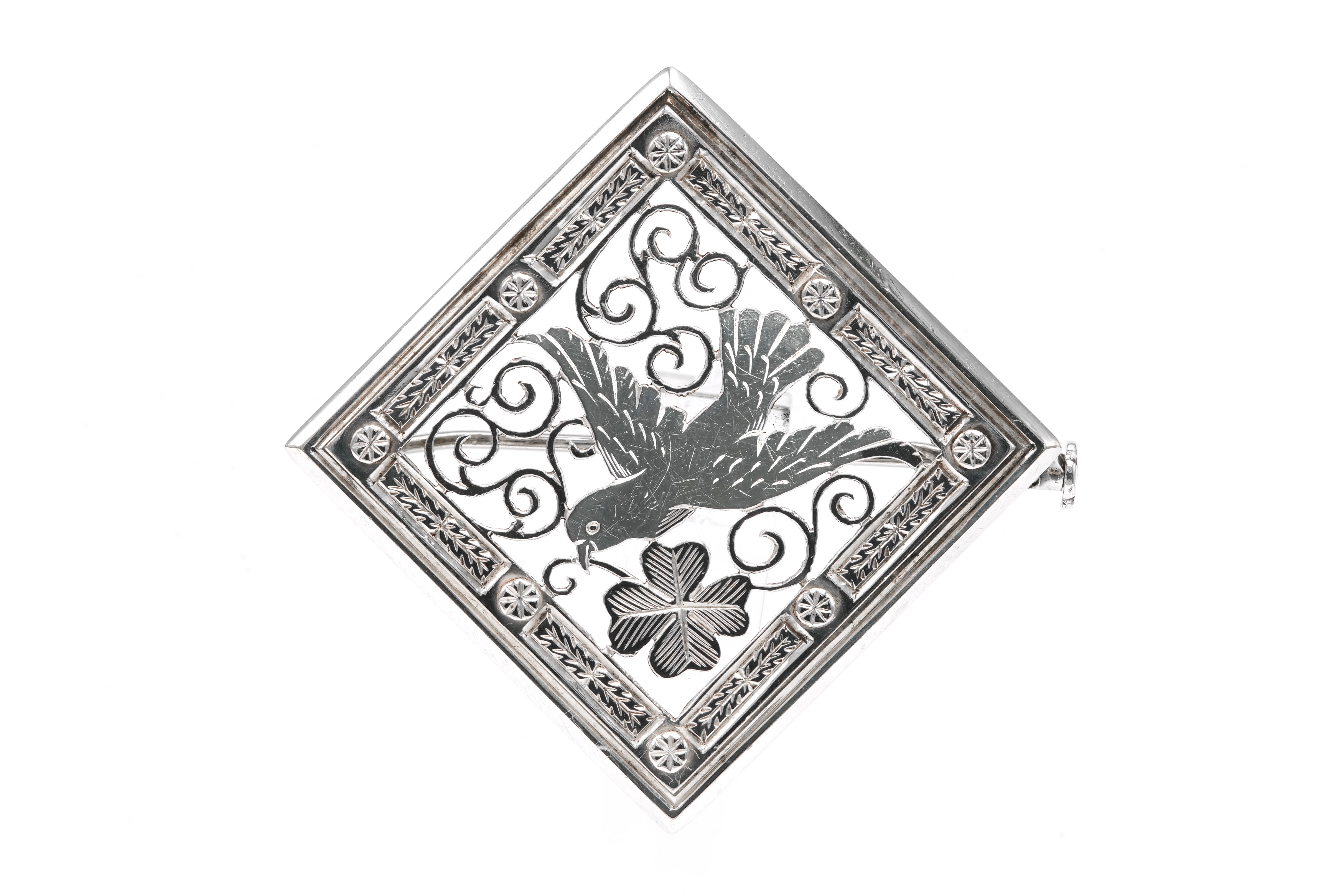 Broche Art Déco en argent - 2