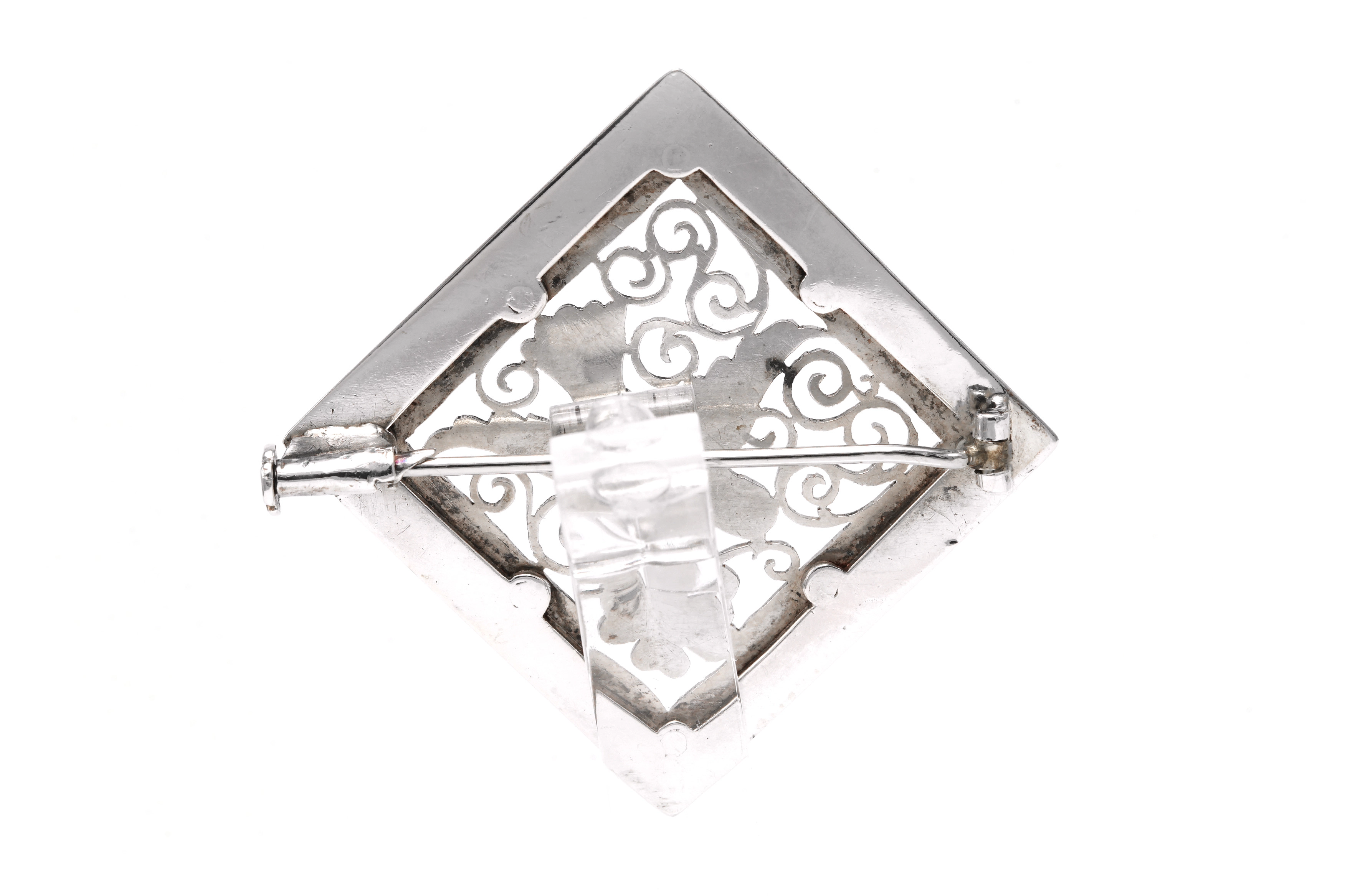 Broche Art Déco en argent - 4
