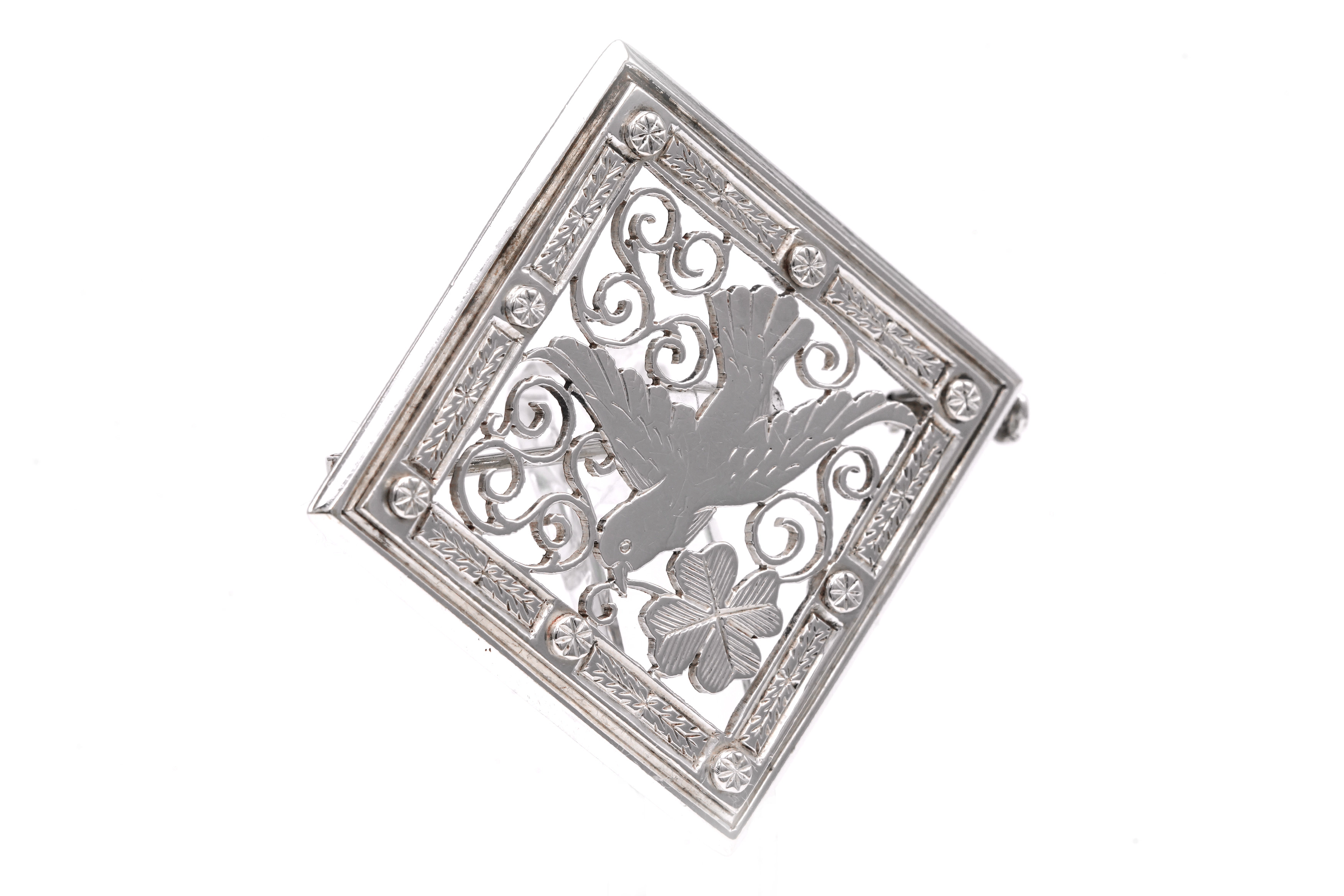 Broche Art Déco en argent - 6