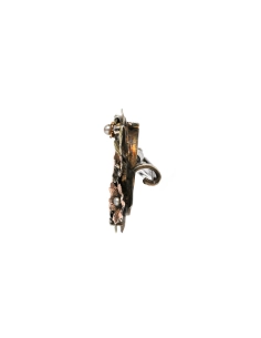Broche Napoléon III en or jaune 18 carats et argent sertie de perles - 3