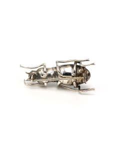 Broche Napoléon III en argent sertie d'un grenat, de rubis et de perles - 2