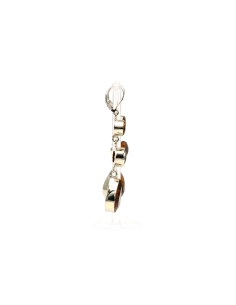Boucles d'oreilles contemporaines en argent 925 serties de citrines - 5