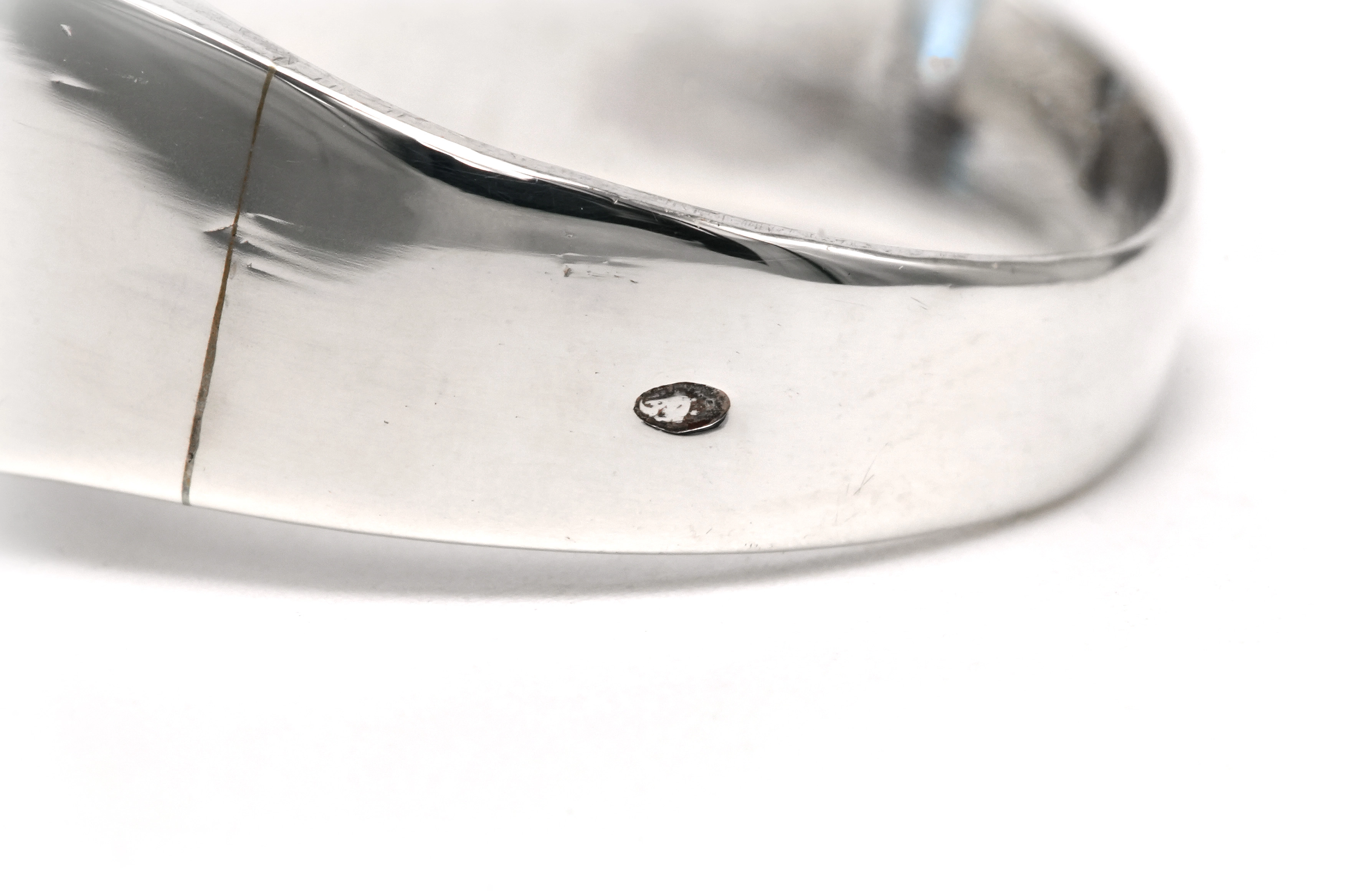 Bague Art Déco en argent et or jaune 18 carats sertie d'une spinelle de synthèse - 7