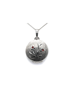 Pendentif Années 70 en argent 835 serti de strass - 2