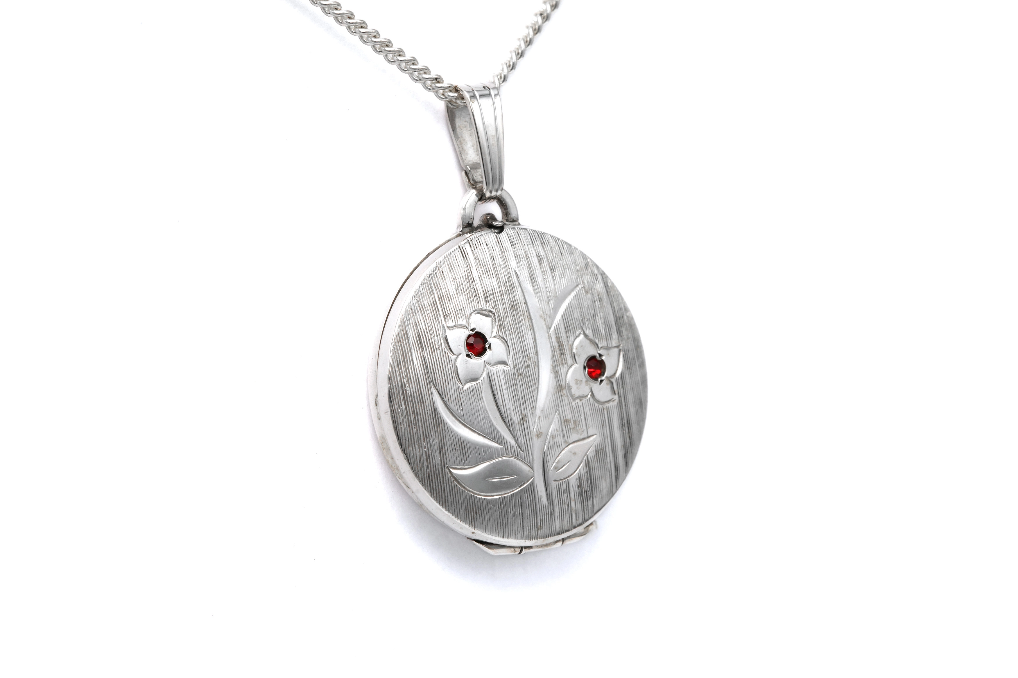 Pendentif Années 70 en argent 835 serti de strass - 3