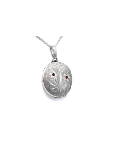Pendentif Années 70 en argent 835 serti de strass - 3
