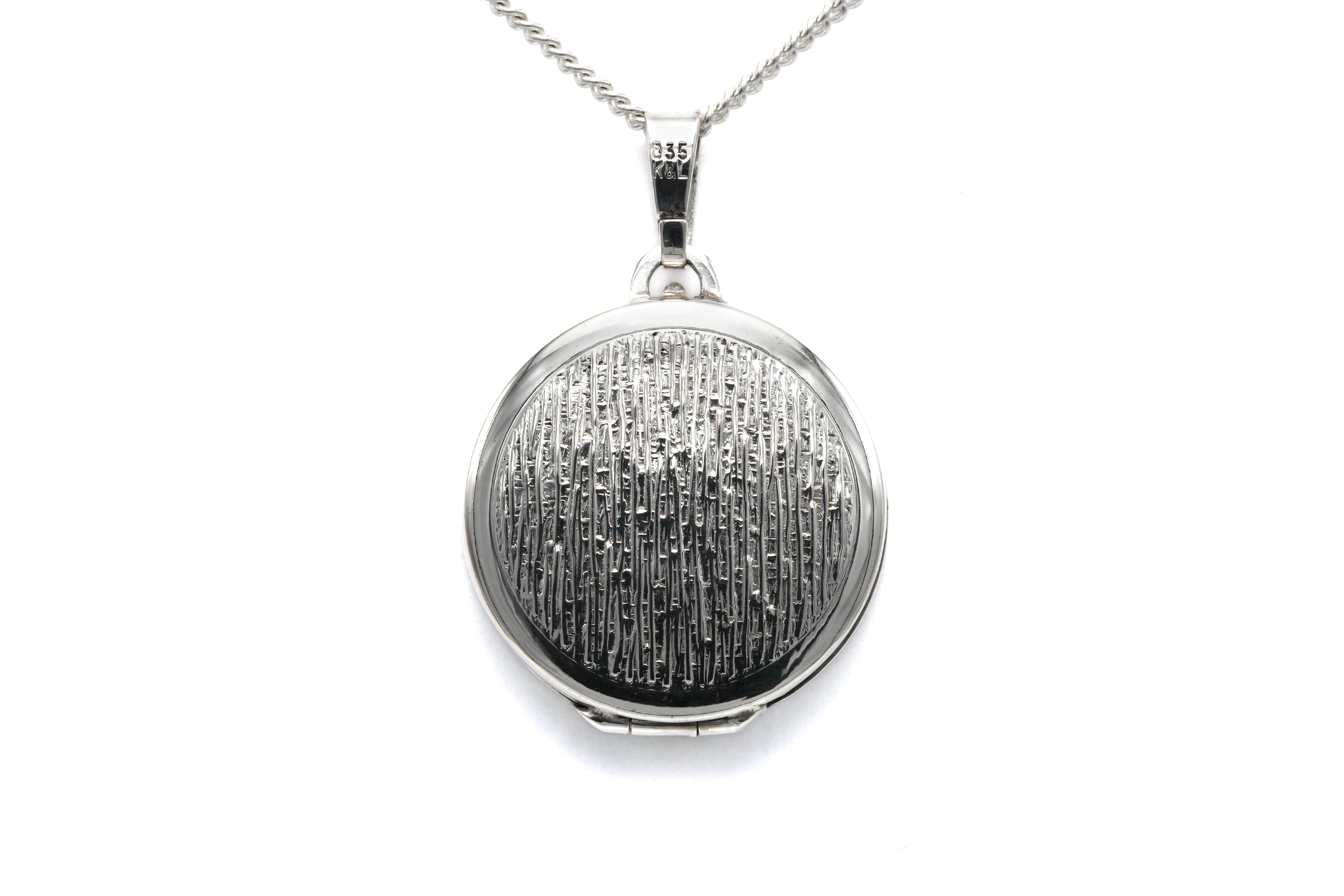 Pendentif Années 70 en argent 835 serti de strass - 4