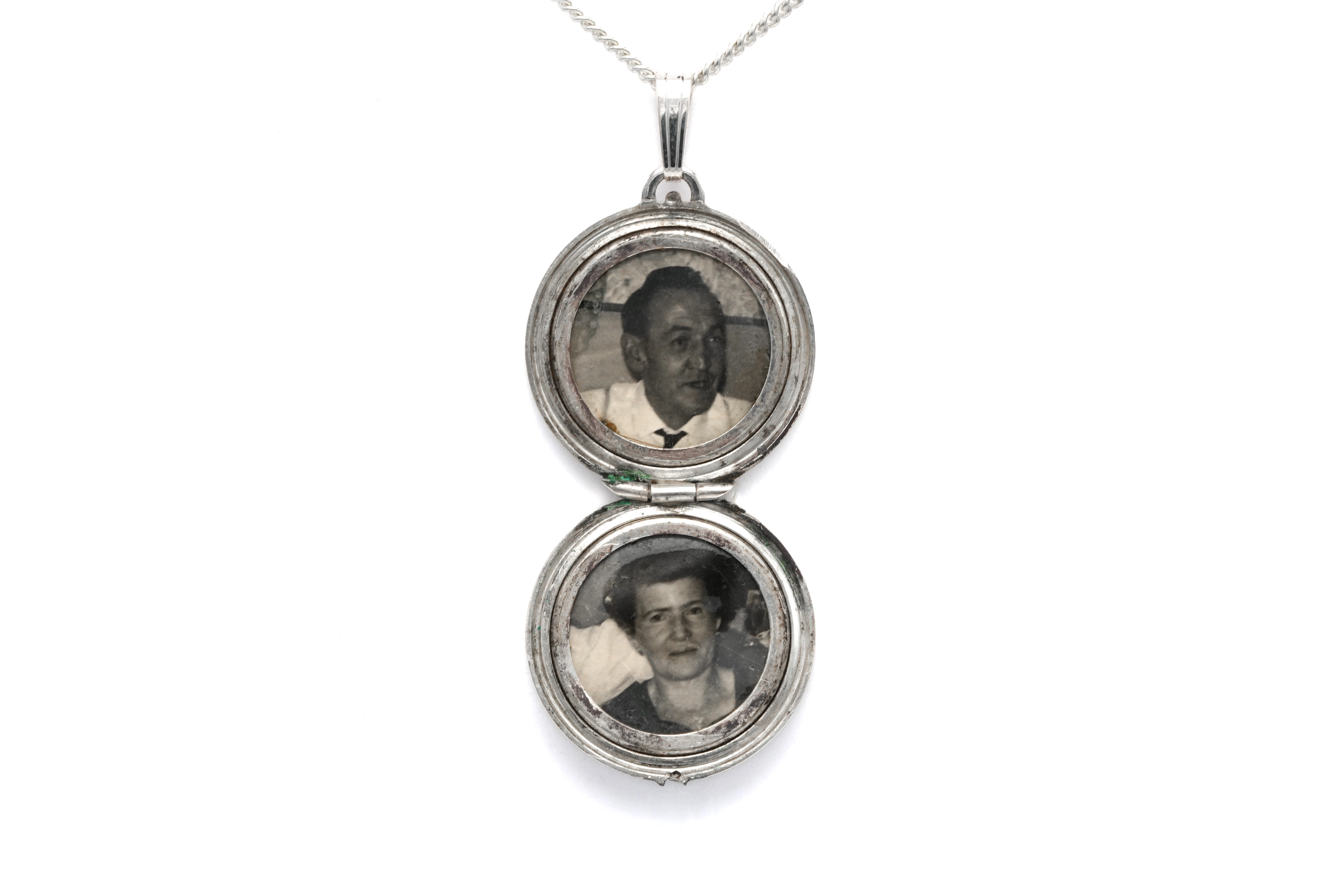 Pendentif Années 70 en argent 835 serti de strass - 5