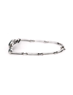 Bracelet Art Déco en argent serti d'une hématite et de marcassites - 3