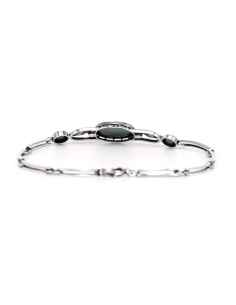 Bracelet Art Déco en argent serti d'une hématite et de marcassites - 5